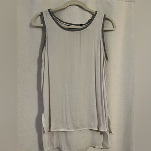 Cream Satin Workwear Top